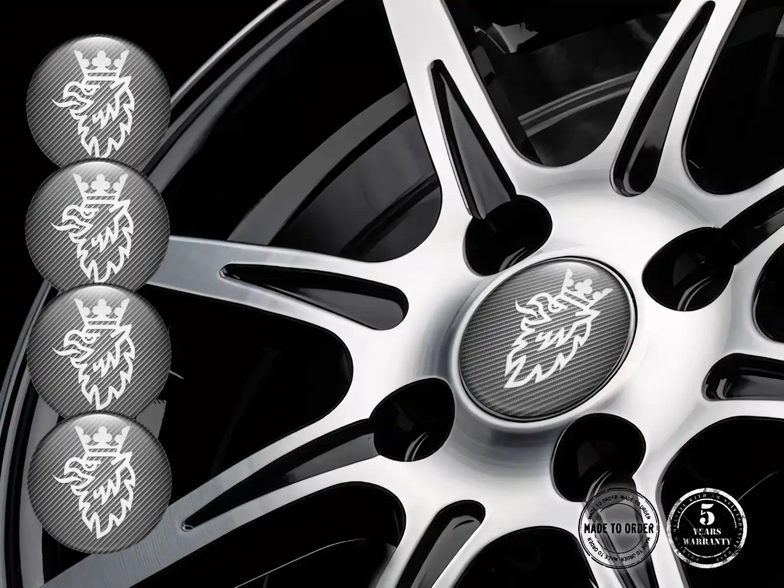 Saab Radaufkleber Logo Hochwertige Epoxy-Edition